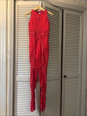 Weissman Bright Red Girls' Dance Jumpsuit Costume